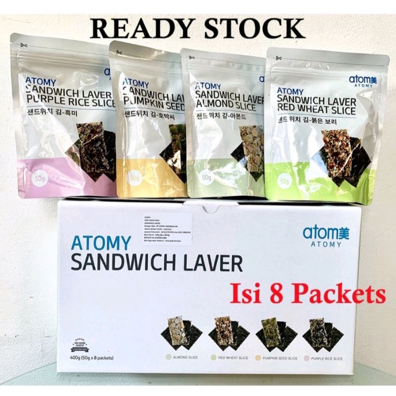 PROMO ATOMY SANDWICH LAVER / SEAWEED/ RUMPUT LAUT ECER ( 1PACK) / ORIGINAL KOREA / READY BISA GOSEND