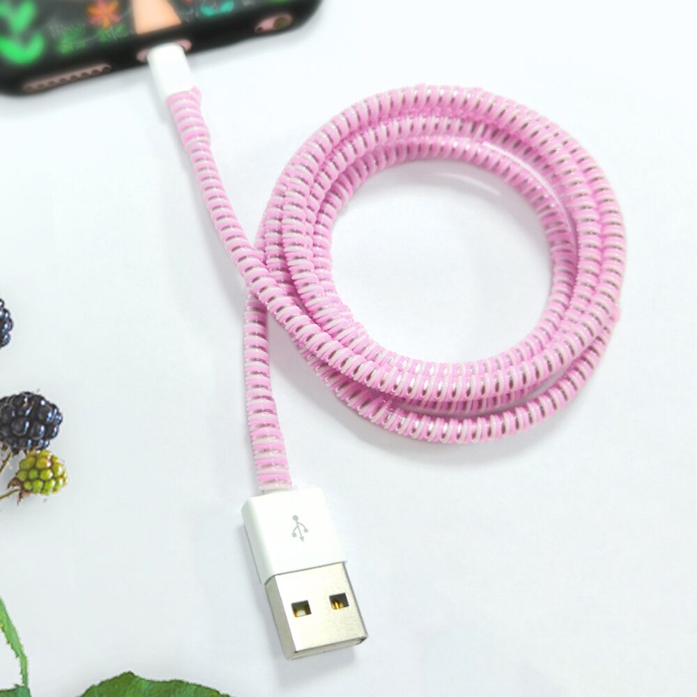 USB Charging Data Line Cable Protector，Wire Cord Wrap Cable Winder Organizer，Phone Data Cable Protection Rope