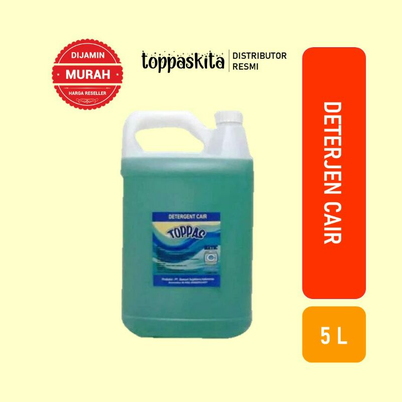 Toppas Liquid Laundry Detergent / Deterjen Cair Matic 5 liter Termurah