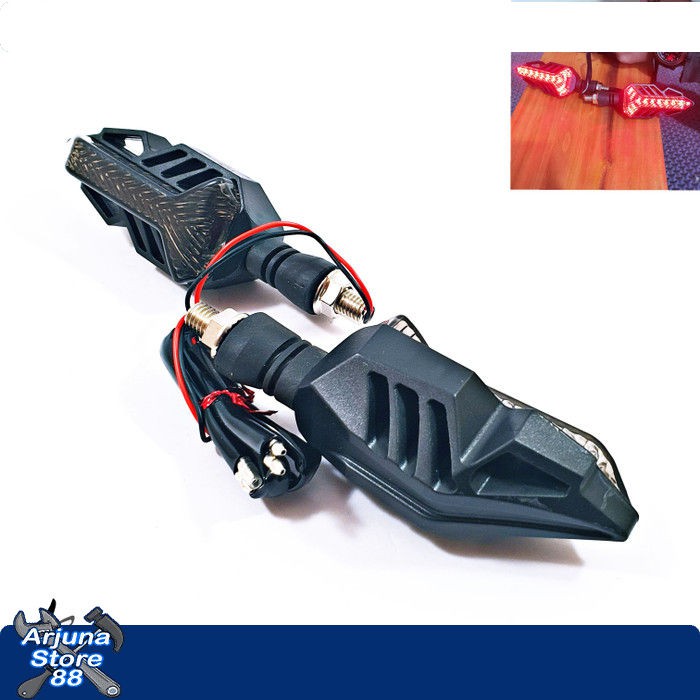 Lampu Sein LED DRL Running Merah Motor Sport CBR VIxion Dll Motor