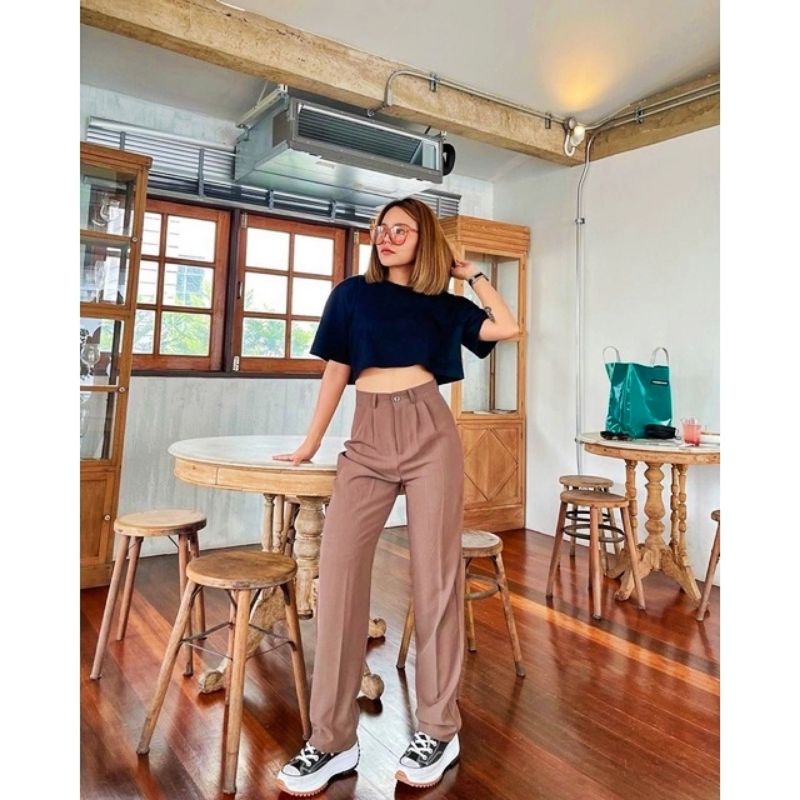 Loose Pants Trousers Wanita - Celana Anti Kusut - Celana Kulot wanita - Celana Kerja Wanita