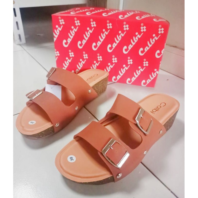 Wedges Calbi Casual Tinggi 3cm | Sandal Calbi Gasper Fashion Wanita Slop