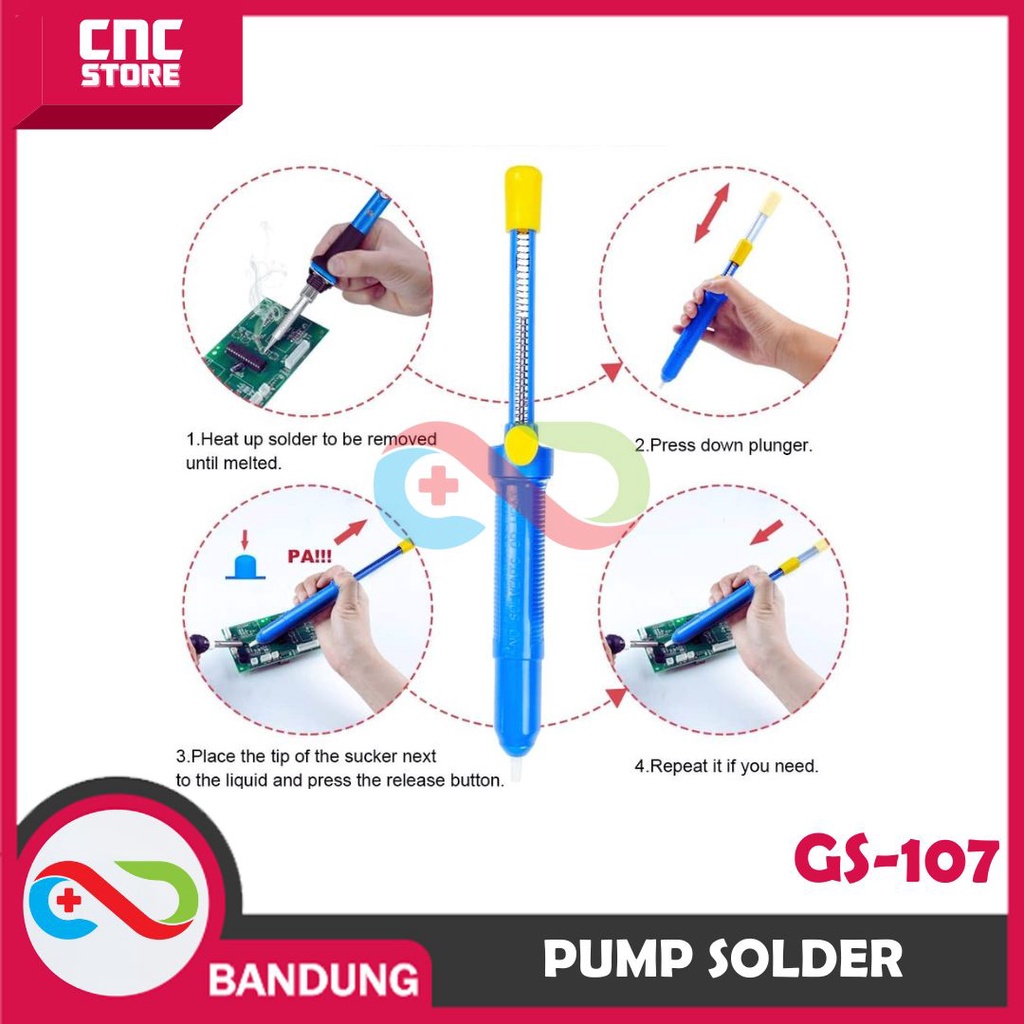 SEDOTAN TIMAH SOLDER PUMP SOLDER PUMP DESOLDERING PUMP GS-107