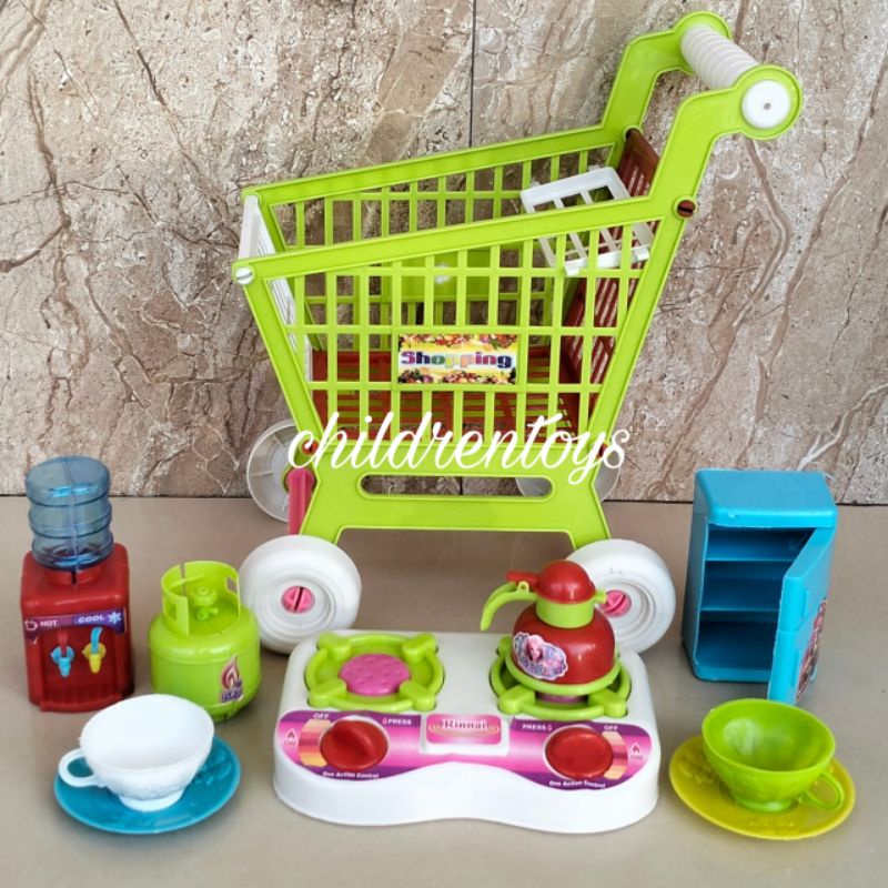 Mainan Trolley Mini Shopping, mainan troly,  trolley Masakan KS 48