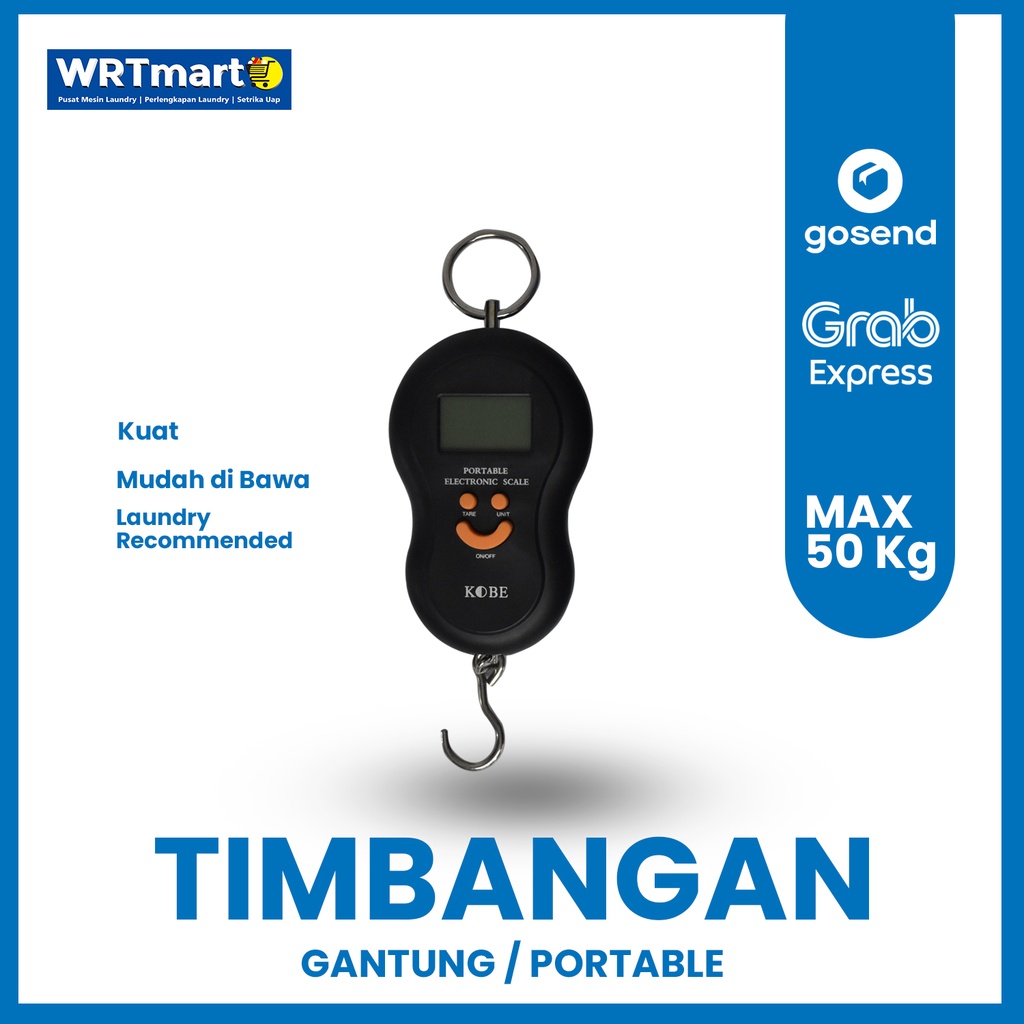 TIMBANGAN GANTUNG LAUNDRY 50Kg| TIMBANGAN PORTABLE | TIMBANGAN LAUNDRY ANTAR JEMPUT | TIMBANGAN LAUN