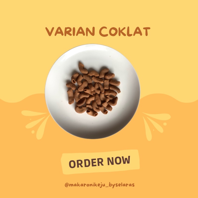 

Makaroni Keju Varian Coklat