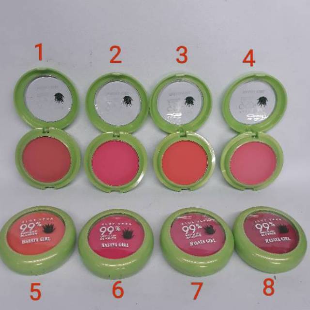 BLUSH.ON ALOE VERA HASAYA GIRL 8.seri / free kuas