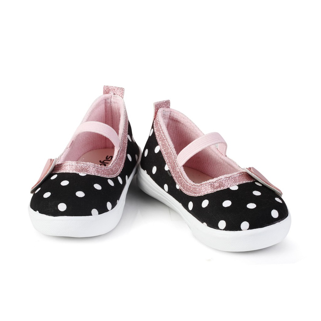 sepatu anak perempuan flat shoes umur 1 2 tahun kupu kupu C01 Hitam