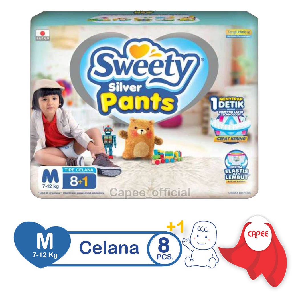 Pampers Sweety Silver Pants M8+1