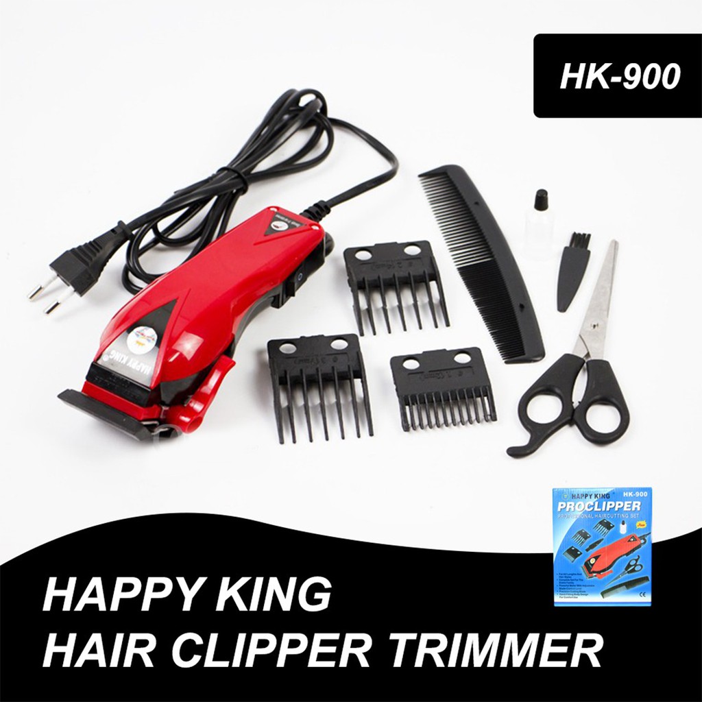 [✅COD] Mesin Alat Cukur Potong Perawatan Rambut Jenggot Kumis Happy King HK 900 Listrik Elektrik Original