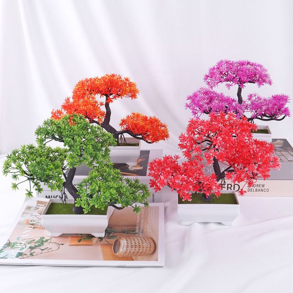 BRGUNIK Ornamen Pot Bonsai Tanaman Bunga Pajangan Dekorasi Rumah Tanaman Hias Plastik Murah Impor R083 R084 R085 R086 R161