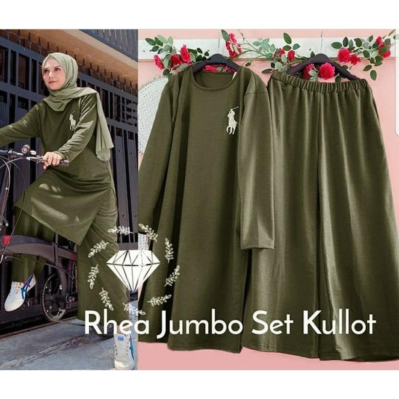 Setelan Olahraga Wanita Baju Gowes Kaos Sepeda Training Muslimah Jumbo