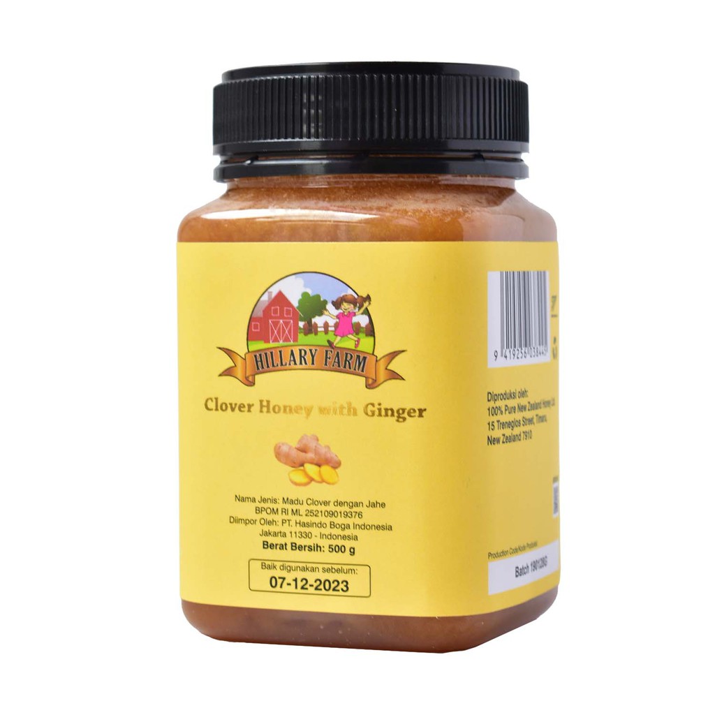 Hillary Farm - Clover Honey with Ginger 500 Gr