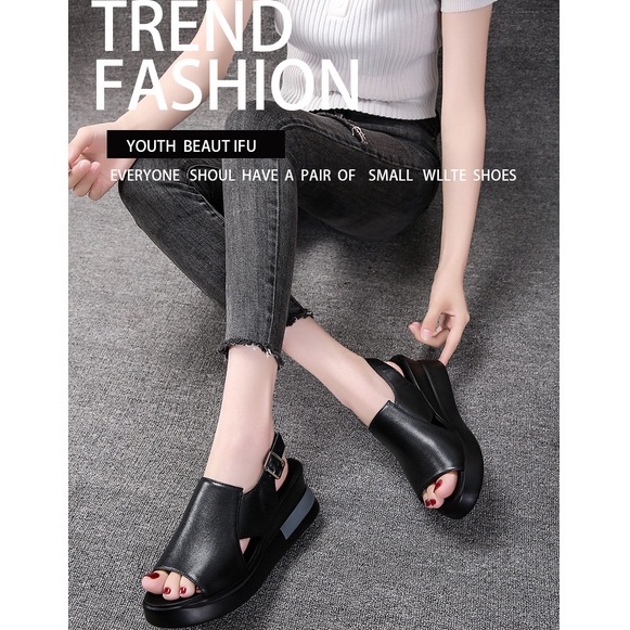 [ ORIGINAL IMPORT ] Sepatu Sandal Wedges Wanita Import Premium Quality SI 140