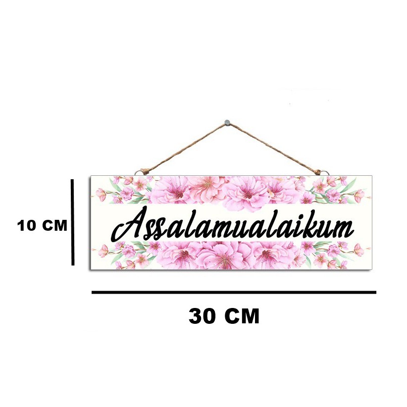 [NEW] Hiasan Pintu Tulisan Assalamualaikum Wall Decoration 10cm x 30cm