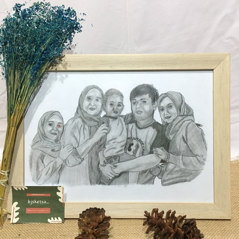 

sketsa paket keluarga || sketsa family || hadiah anniversarry ||