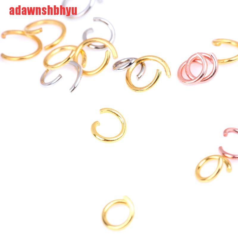 100 Pcs Cincin Model Terbuka Bahan Stainless Steel Ukuran 8 / 10mm