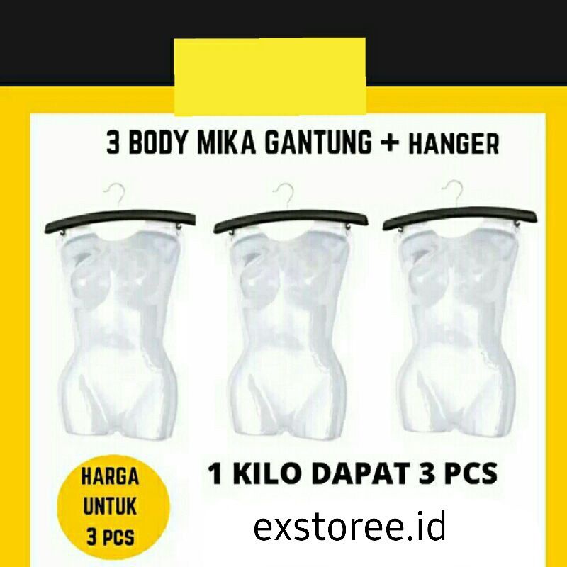 Jual Hanger Body Mika Manekin 3 Hanger 3 Body Mika Shopee Indonesia 9697