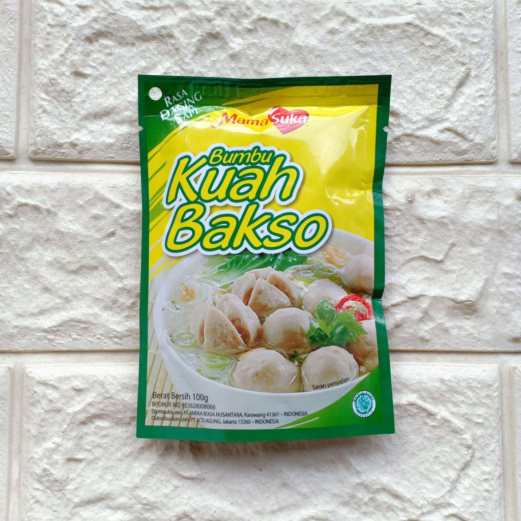 

Mamasuka Bumbu Kuah Bakso 100gr Rasa Daging Sapi Baso Penyedap Rasa Instan mama suka 100 gr g gram