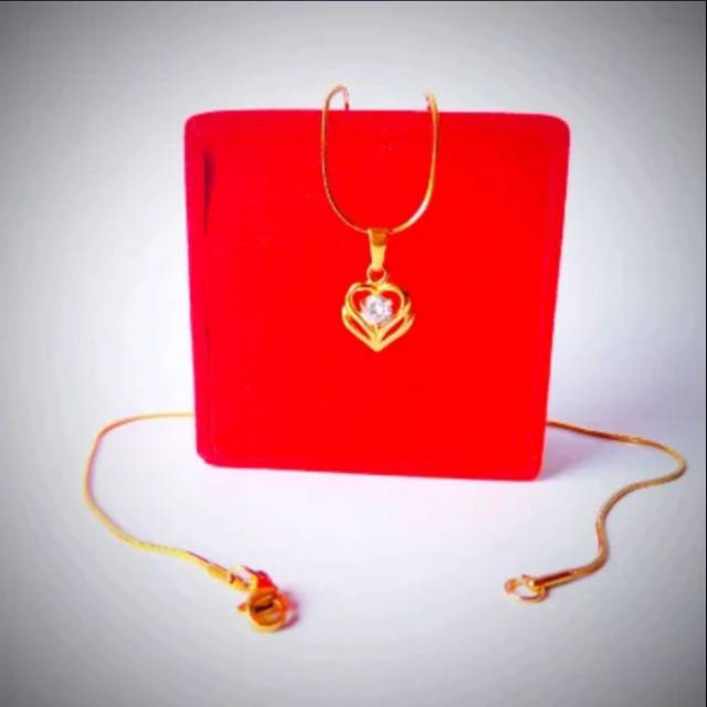 KALUNG LIONTIN TITANIUM EMAS