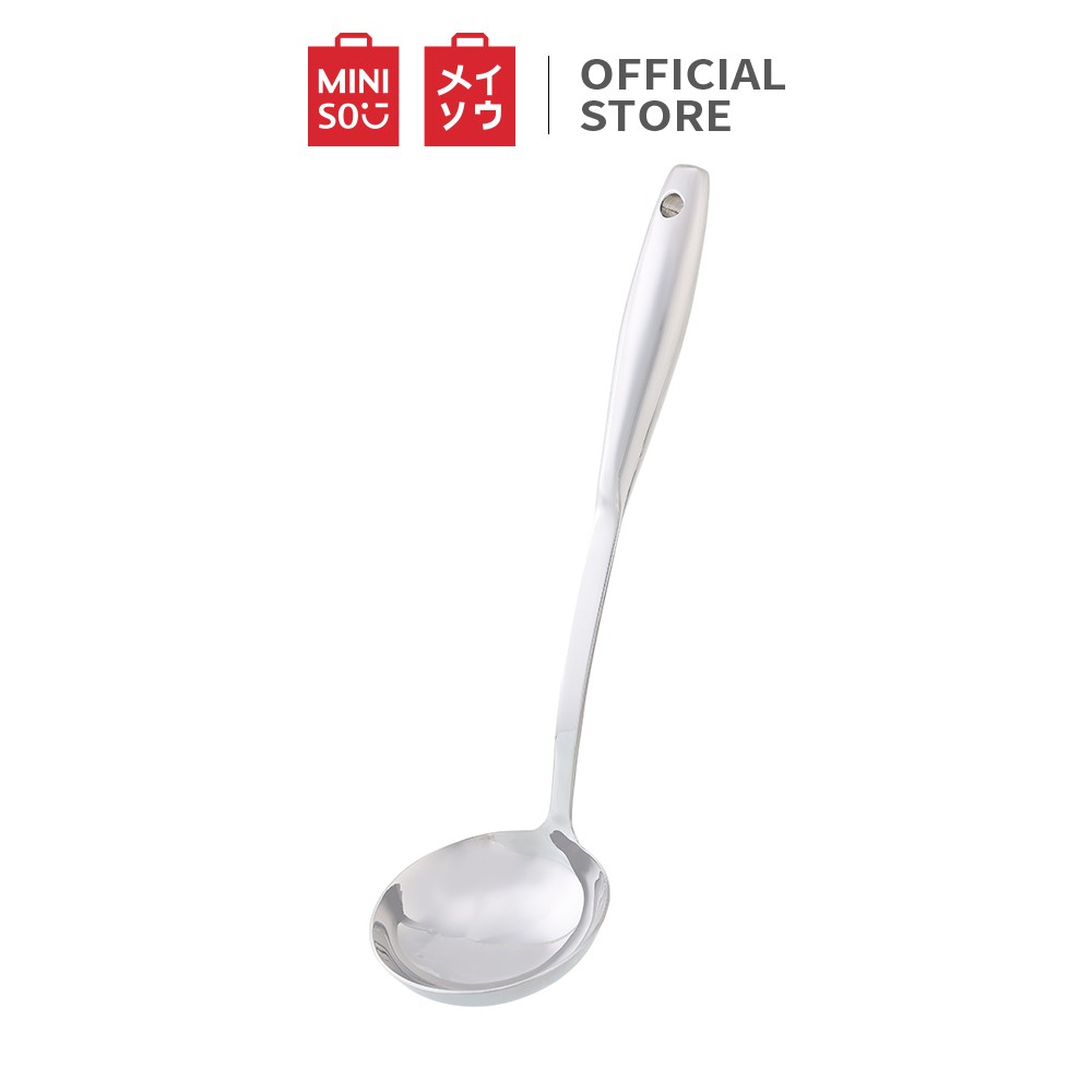  MINISO  Alat  Dapur  Sendok Sup Panjang Stainless Steel untuk 