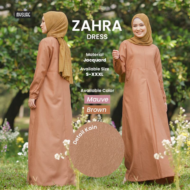 Zahra dress by mysure / gamis dewasa/ gamis syari