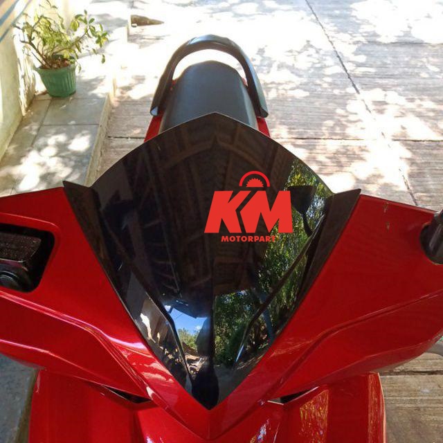 Visor Beat Fi Injeksi 2012 - 2014 TGP Windshield Honda Beat Lama Injection Hitam Pekat Black