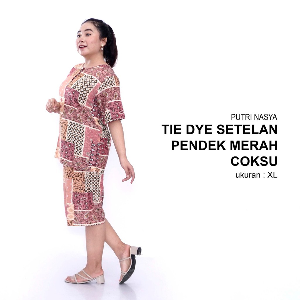 Tie Die Big Size / Tie Dye / One Set / Setelan Celana Pendek Big / Setelan Jumbo  / Tie Dye Jumbo