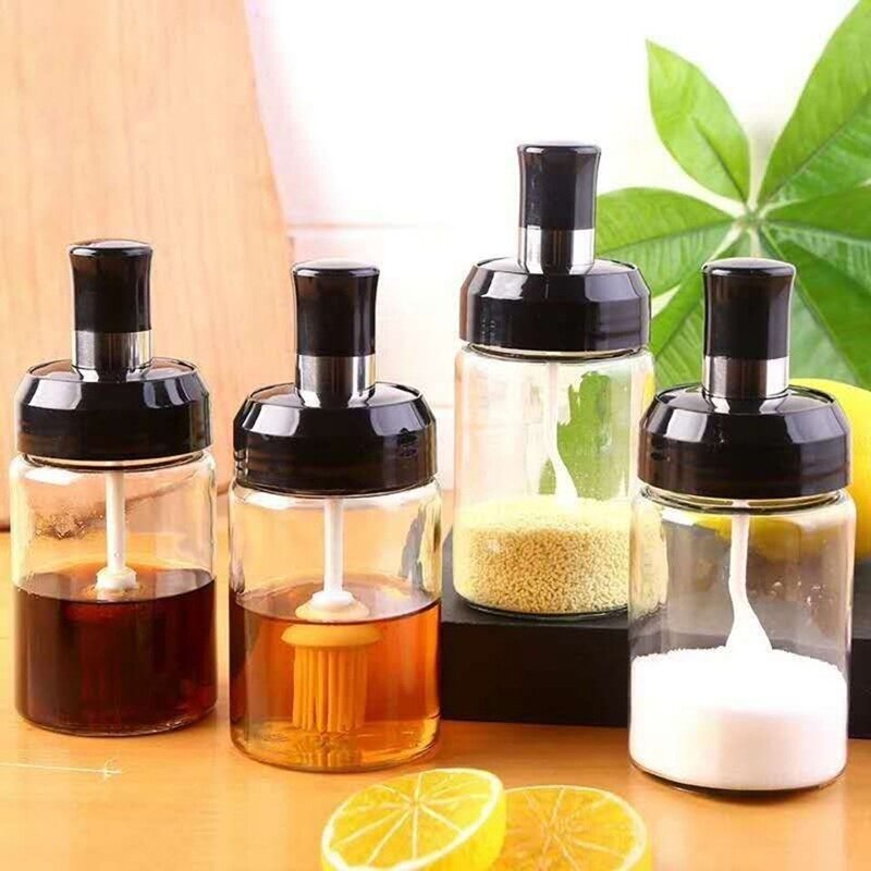 Tempat Bumbu Dapur Botol Kaca Minyak dan Madu