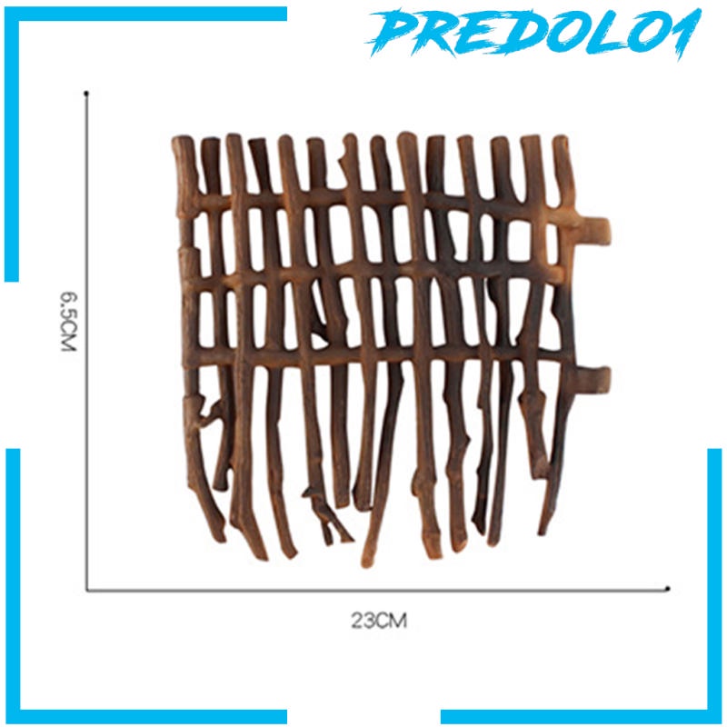 [PREDOLO1] DIY Miniature Corral Fencing Kit Plastic Fence Model Playset 18pcs Style A