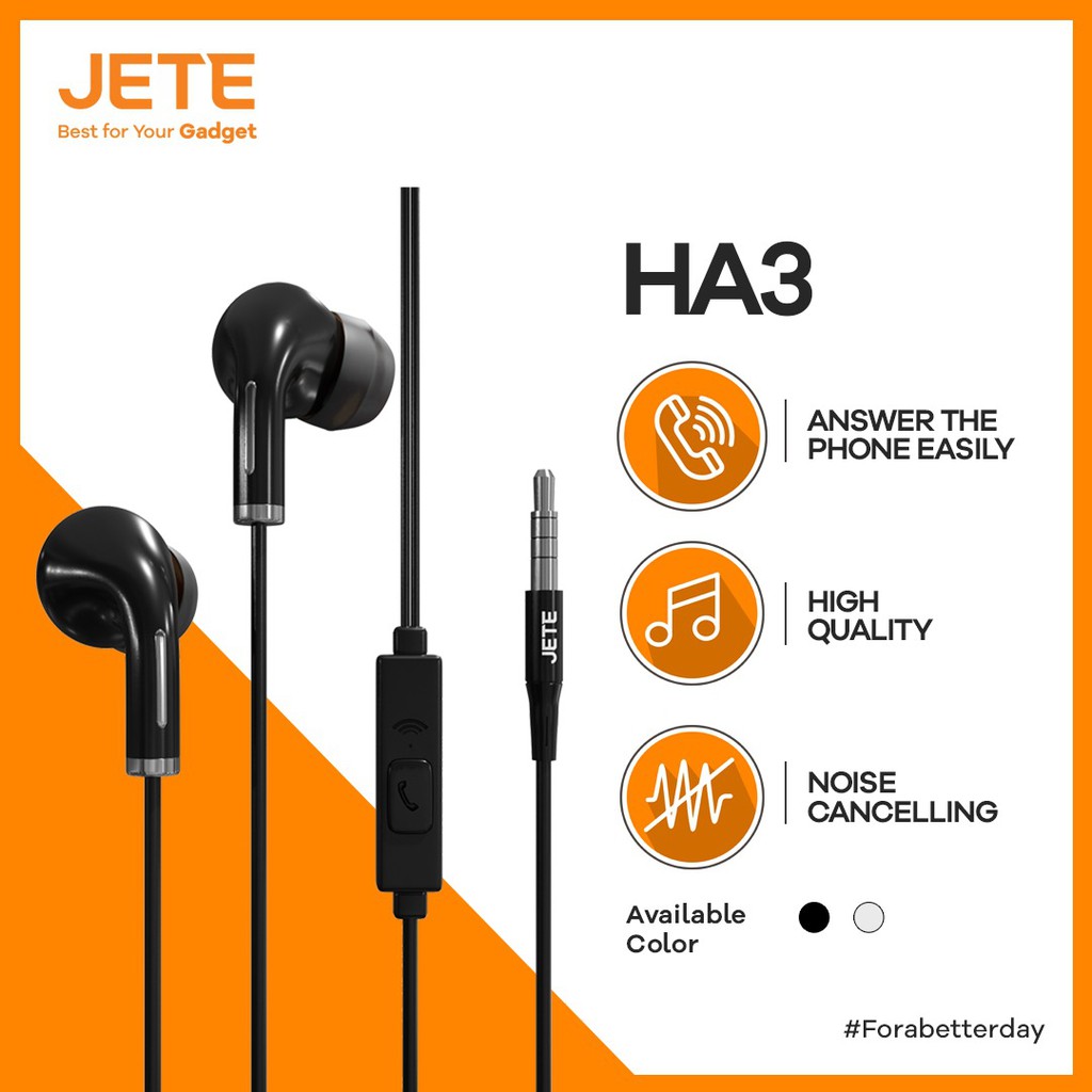 Handsfree JETE HA3 with Audio Power Bass Original