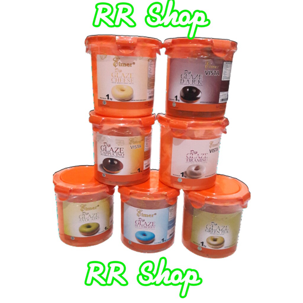 ELMER Dip Glaze 1kg All Varian - Elmer Dip Glaze 1kg Topping Selai Donat Kue Roti