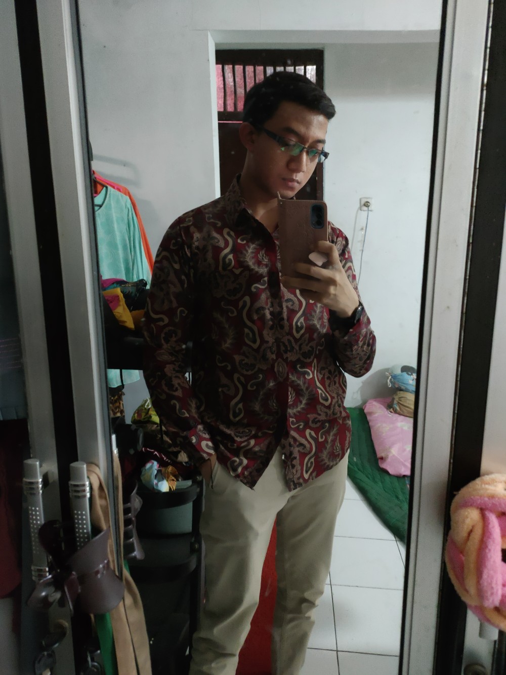 Kemeja Batik Pria Lengan Panjang Slim Fit Batik Pria Lengan Panjang Modern