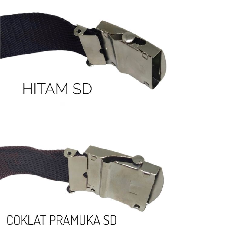 Ikat Pinggang Sekolah SD Ikat pinggang Anak SD Sabuk Sekolah SD Gesper Anak Sekolah SD - Hitam dan Coklat Pramuka