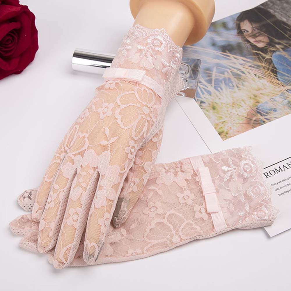 SR89 Sarung tangan Pengantin Wanita Renda halusTouchScreeen Wedding gloves