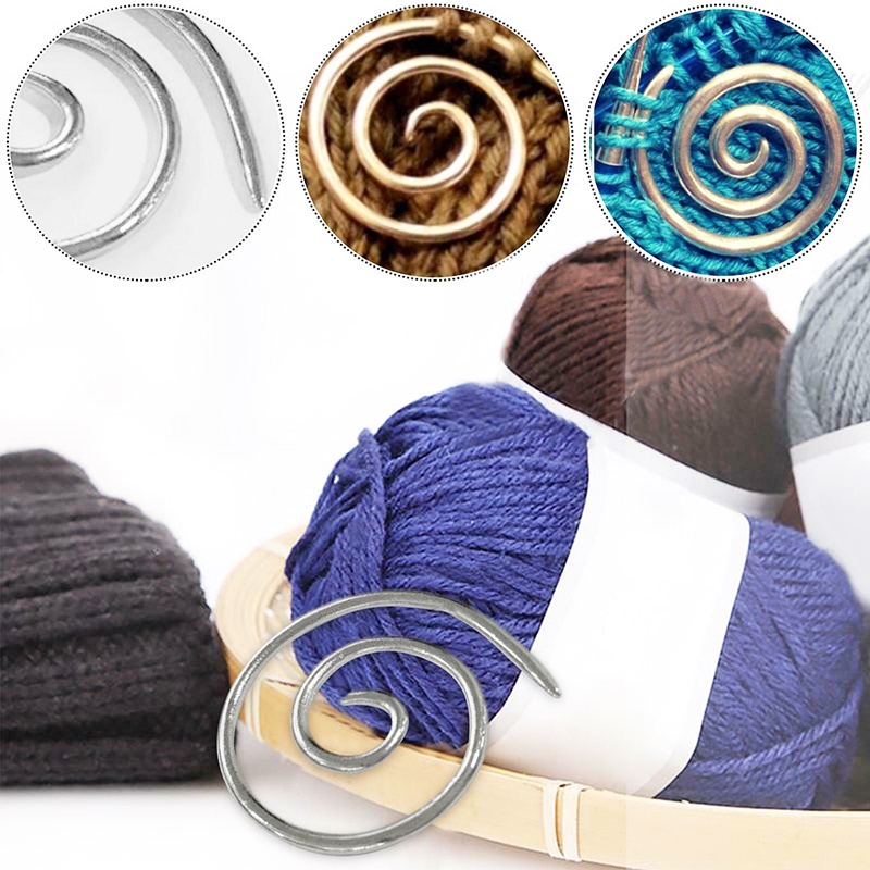 Jarum Benang Rajut Spiral Handmade Bahan Stainless Steel Untuk Sweater / Permadani