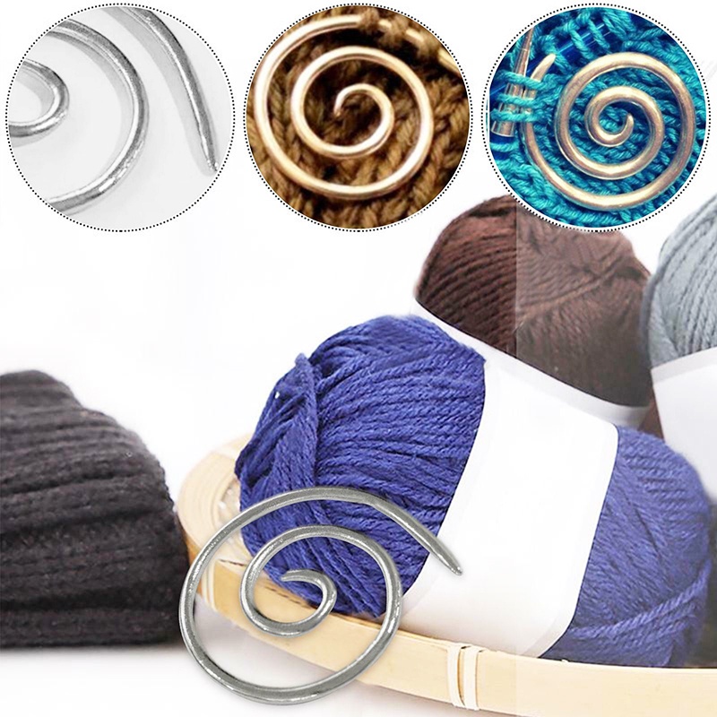 Jarum Rajut Spiral Handmade DIY Bahan Stainless Steel Untuk Membuat Syal / Sweater / Topi