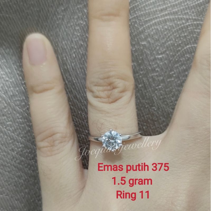 cincin emas putih cap 375 berbagai model