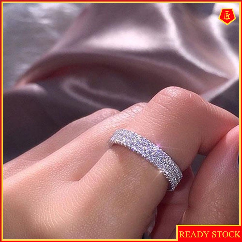 [Ready Stock]Three-Layer Full Diamond Ring Fashion Luxury