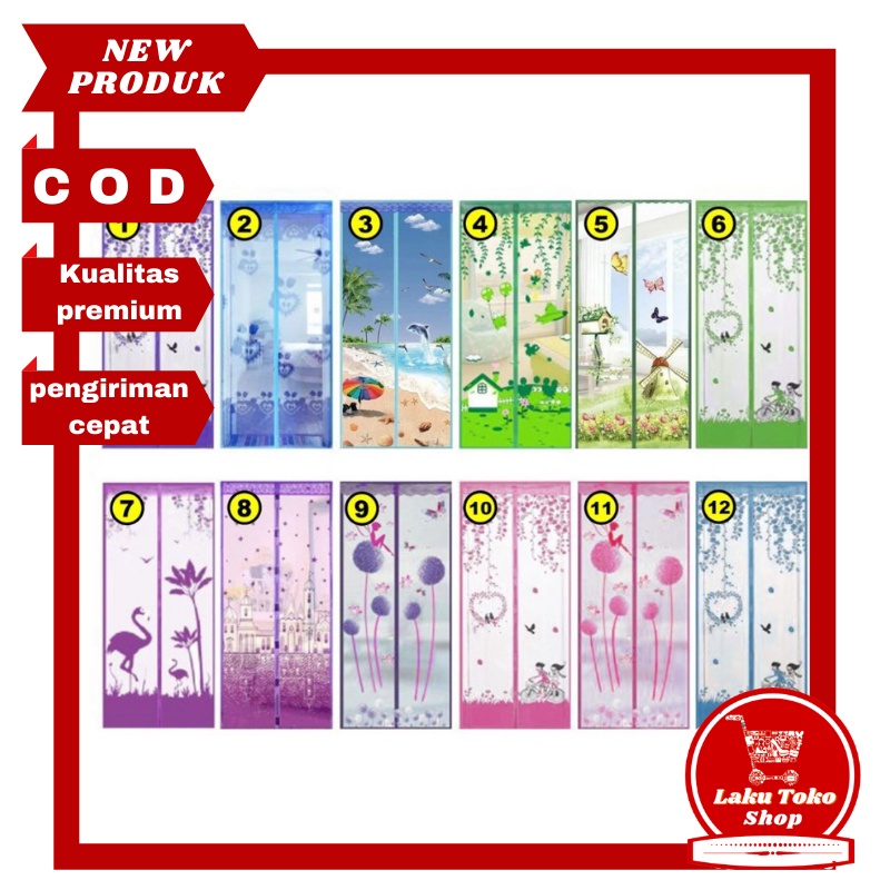[LK] TIRAI MAGHNET ANTI NYAMUK GORDEN PINTU KAMAR MOTIF