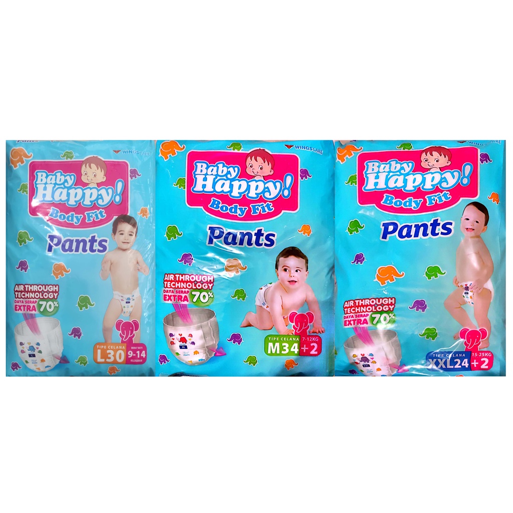 Baby Happy Pants Popok Celana S38 / M32 / L28 / XL26 / XXL24