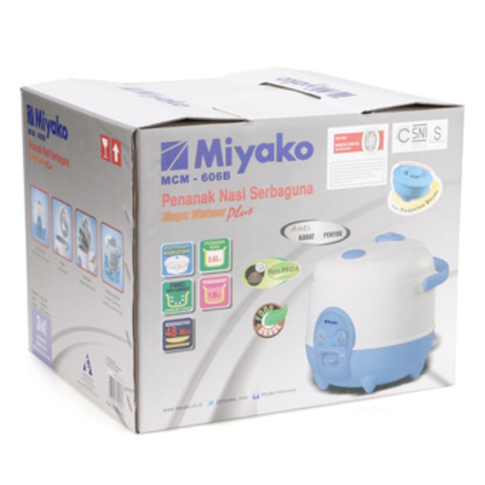 MIYAKO Magic Com 0,6 Liter / Rice Cooker 3in1 MCM 606 A/B ( Random ) - Garansi Resmi 1 Tahun