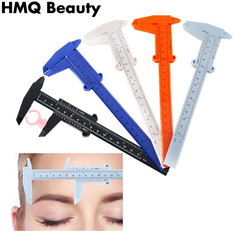 150mm Portable Plastik Untuk Makeup Alis Mengukur Vernier Caliper Permanen Tato Aksesoris Perlengkapan Penggaris Alat Ukur