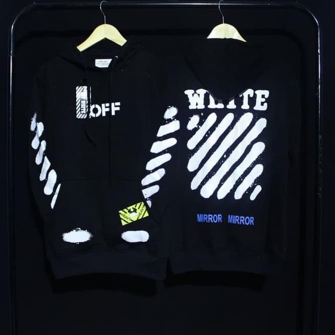 Jaket Hoodie Pria Off-White Hitam