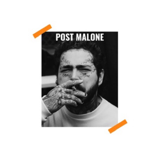 KAOS BAJU TSHIRT GRAPHIC TEE POST MALONE