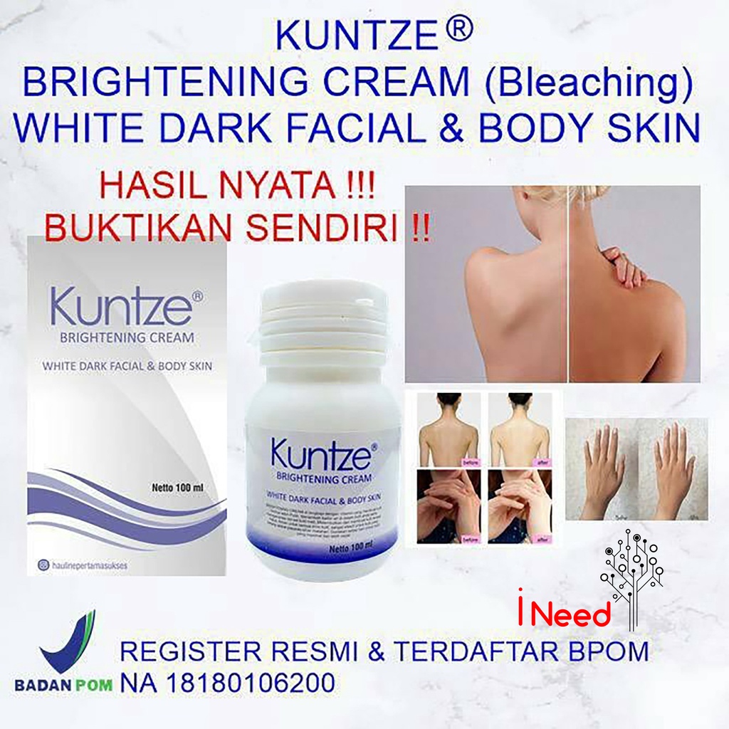 (INEED) KUNTZE Bleaching Brightening Cream With Dark Facial &amp; Body Skin