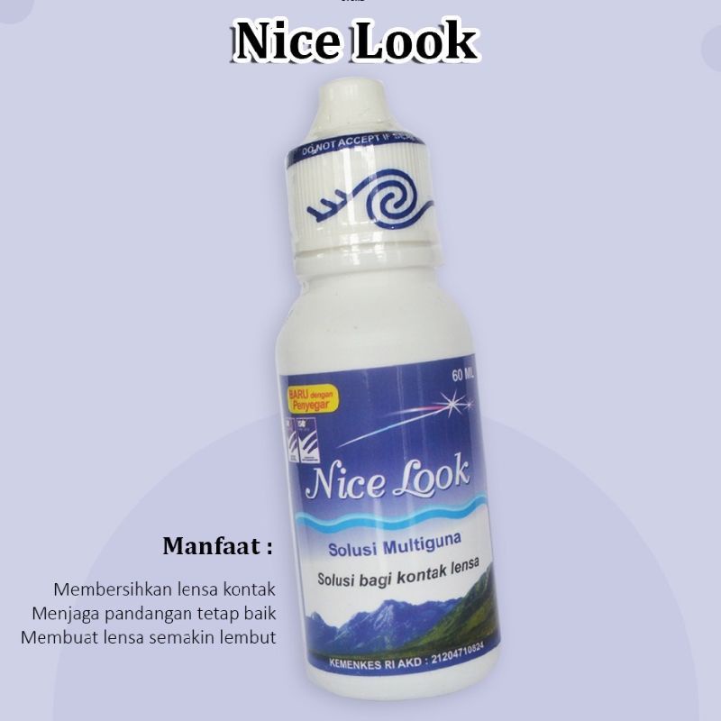 Jual Cairan Softlens / Air Softlens Nice Look Ukuran 60ml Cocok Untuk ...