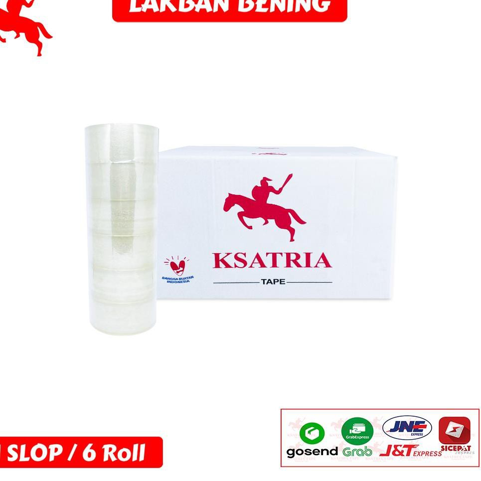 

(DA)✩ Lakban Bening KSATRIA Tape 80 Yard (1 Slop)|Sedang⭐.viral|⭐