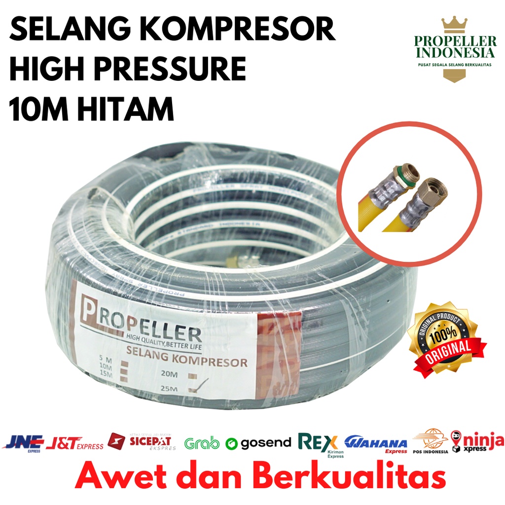 Selang Paket Kompresor Hitam 10M Selang Kompresor Angin Selang Kompresor Air