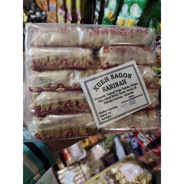 

kueh sagon sarinah isi 10bungkus-kue jadul-kue kelapa-roti jadul-jajanan jadul-